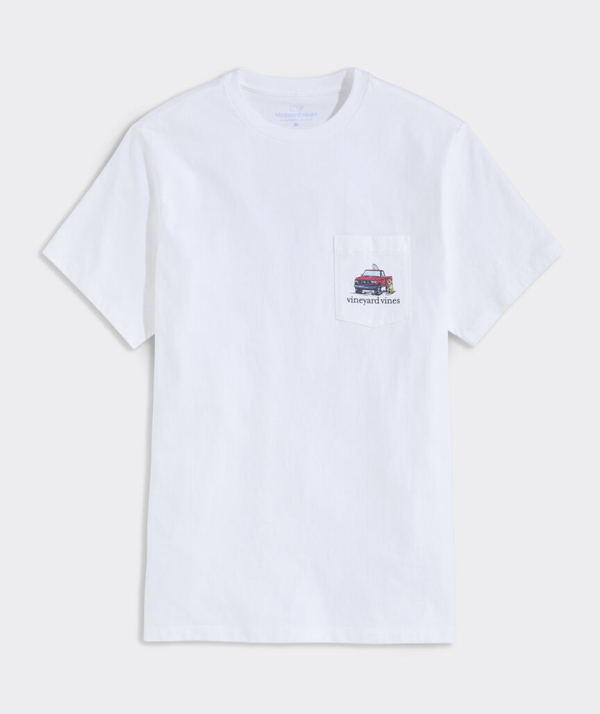 Truck On The Beach Short-Sleeve Pocket Tee