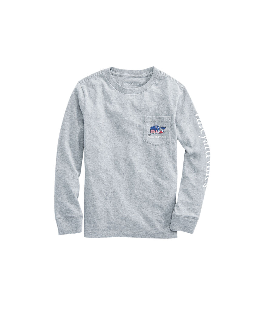 OUTLET Boys' Hockey Whale Long-Sleeve Pocket Tee