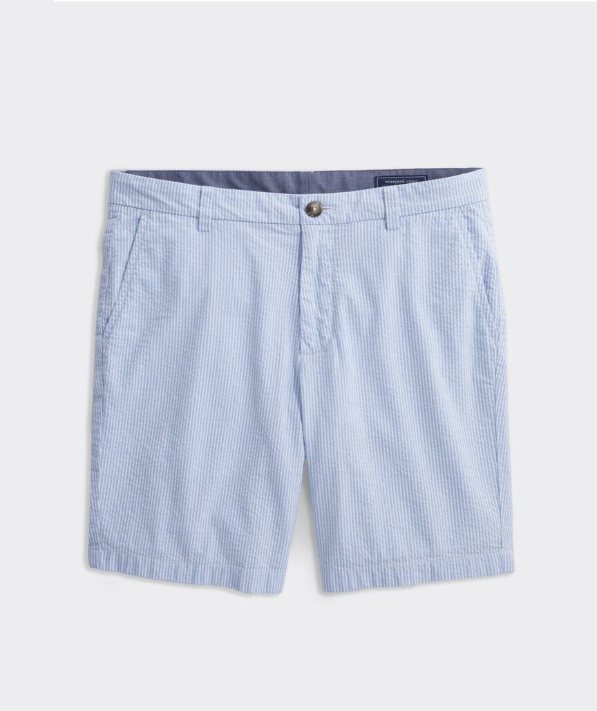 Kentucky Derby 9 Inch Seersucker Stretch Breaker Shorts