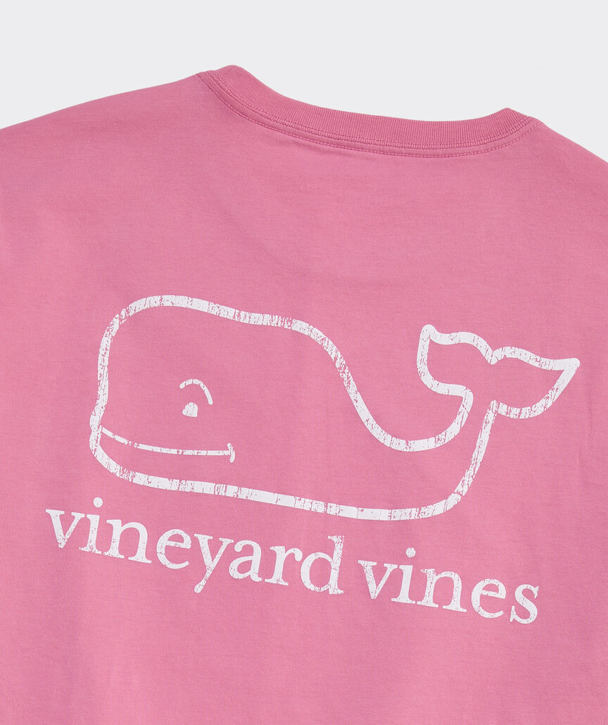 Two-Tone Vintage Whale Short Sleeve Pocket Tee