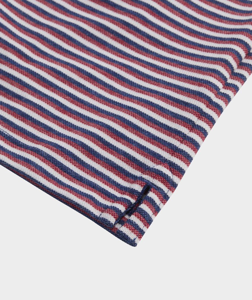 Boys' Striped Edgartown Pique Polo