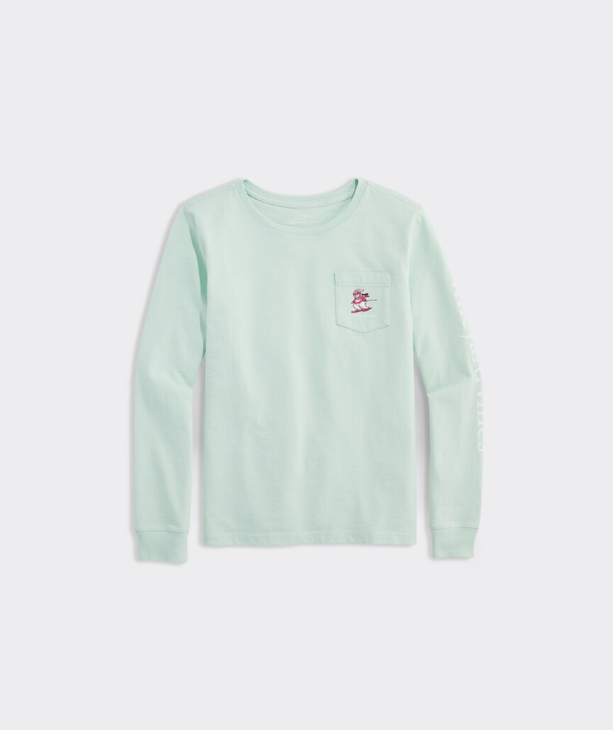 Girls' First Down the Slopes Long-Sleeve Pocket Tee
