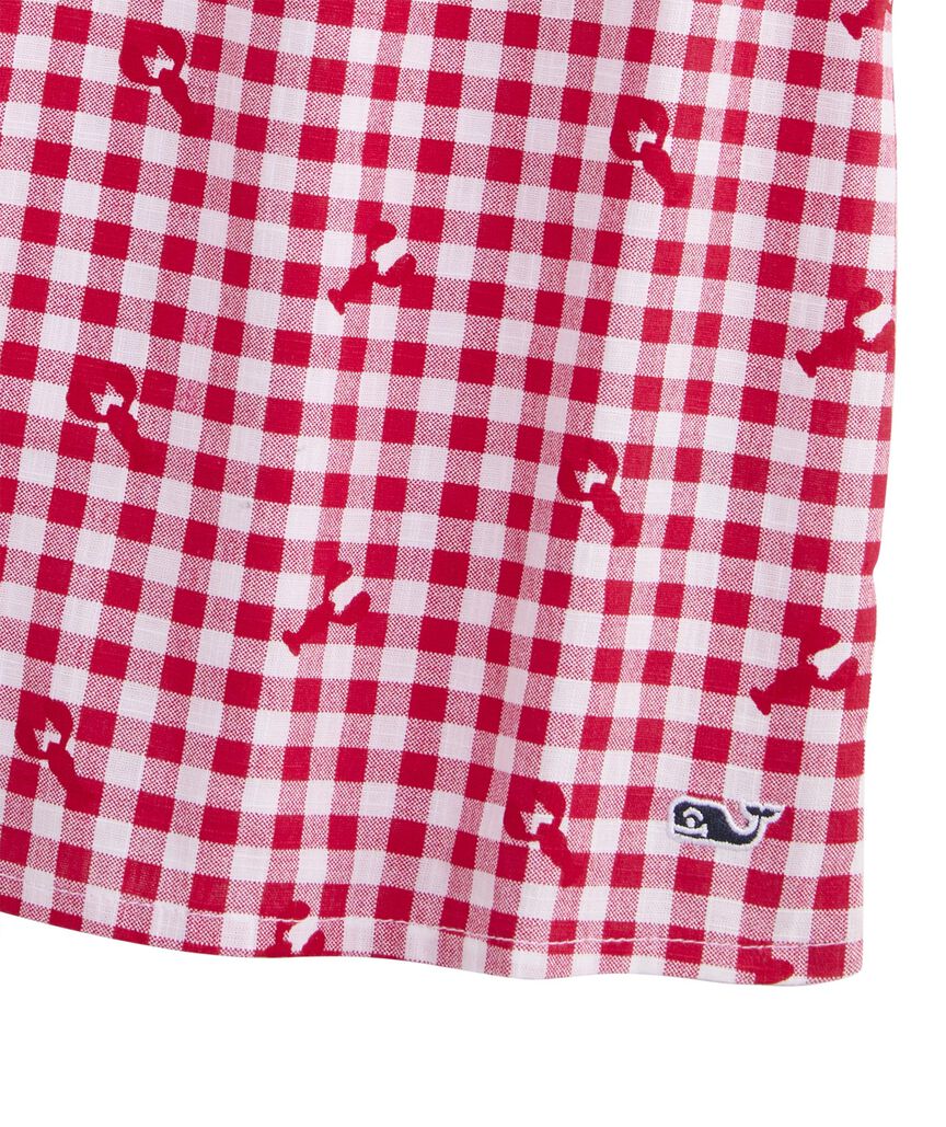 OUTLET Girls' Lobster Gingham Popover Top
