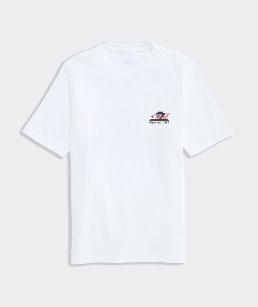 Boys' Baseball Pixel Whale Short-Sleeve Pocket Tee