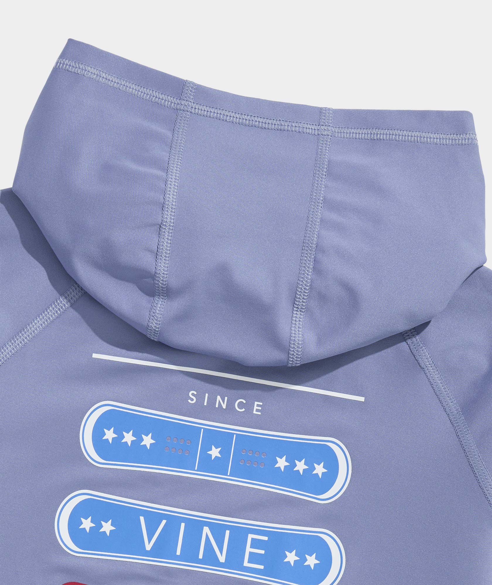 Boys' Performance USA Snowboard Stack Long-Sleeve Harbor Sun Tee