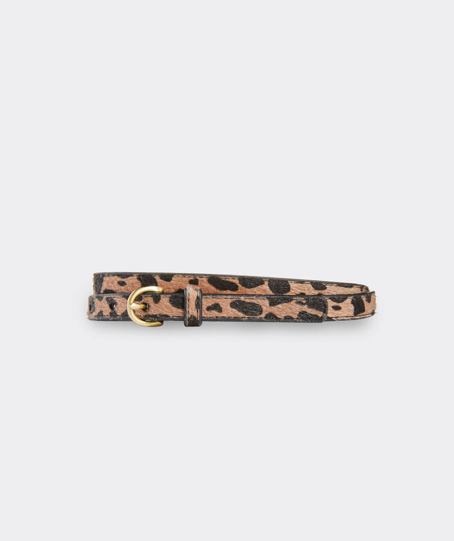 Leopard Printed Skinny Belt