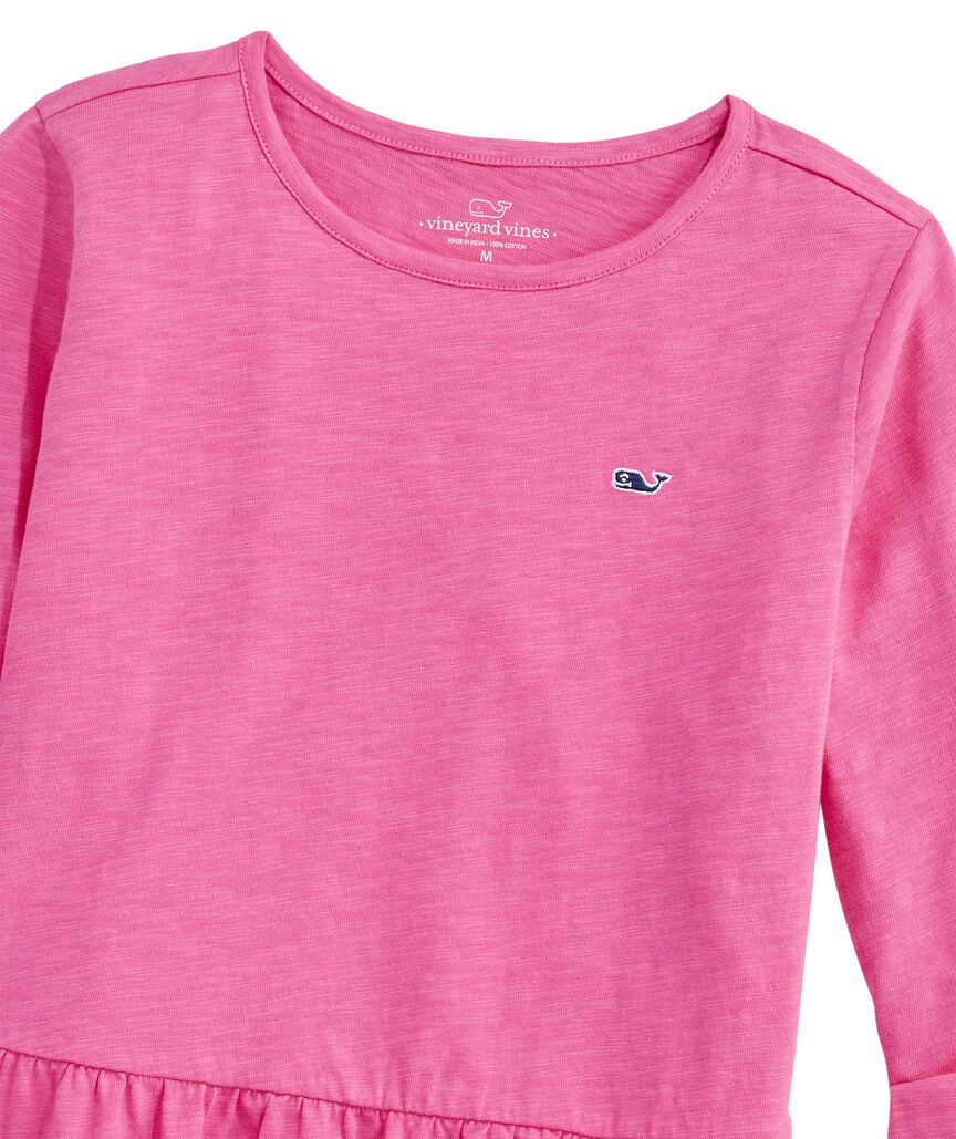 OUTLET Girls' Peplum Top Slub Tee