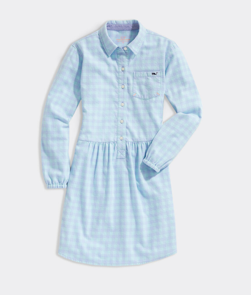 Girls' Bay Gingham Shirt Dress