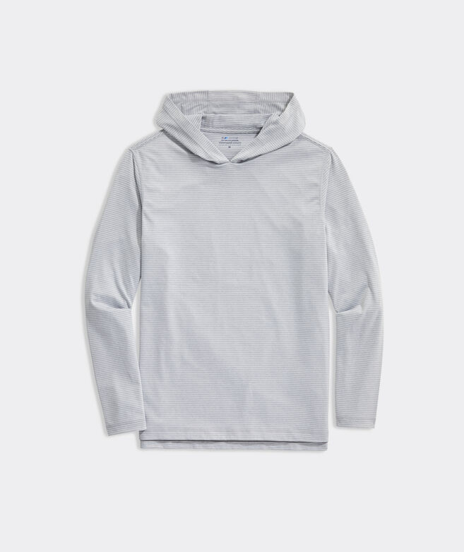 On-The-Go Striped Long-Sleeve Hoodie
