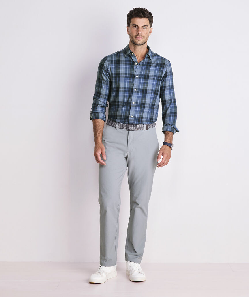 Performance Brushed Tech Twill Brant Point Plaid Shirt