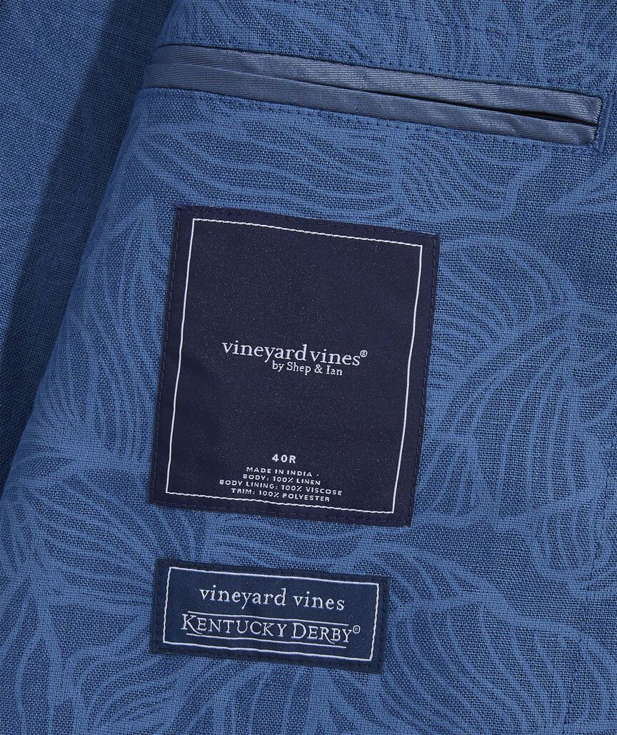 Kentucky Derby Floral Lines Linen Greenwich Sport Coat