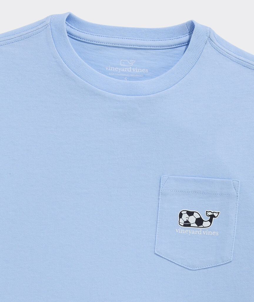 Boys' Soccer Ball Whale Short-Sleeve Pocket Tee