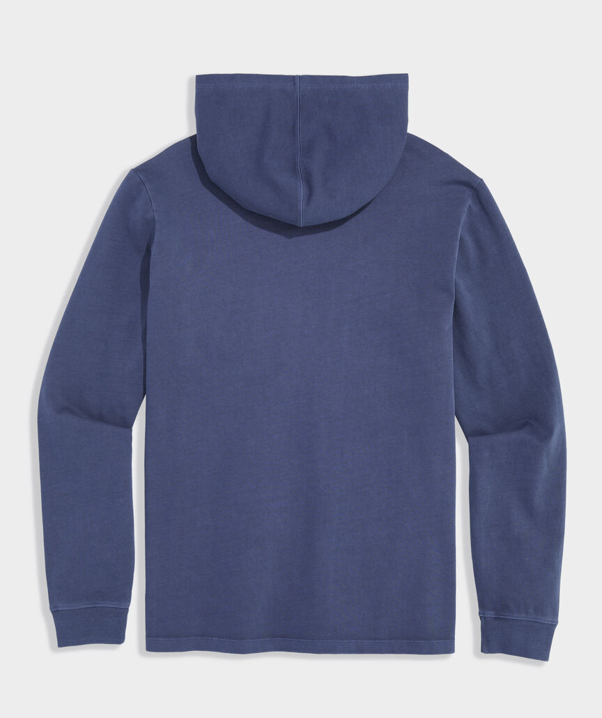 Garment-Dyed Surf Long-Sleeve Hoodie Tee