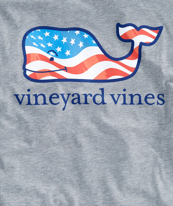 Shop Long-Sleeve Waving Flag Whale Fill Pocket T-Shirt at vineyard vines