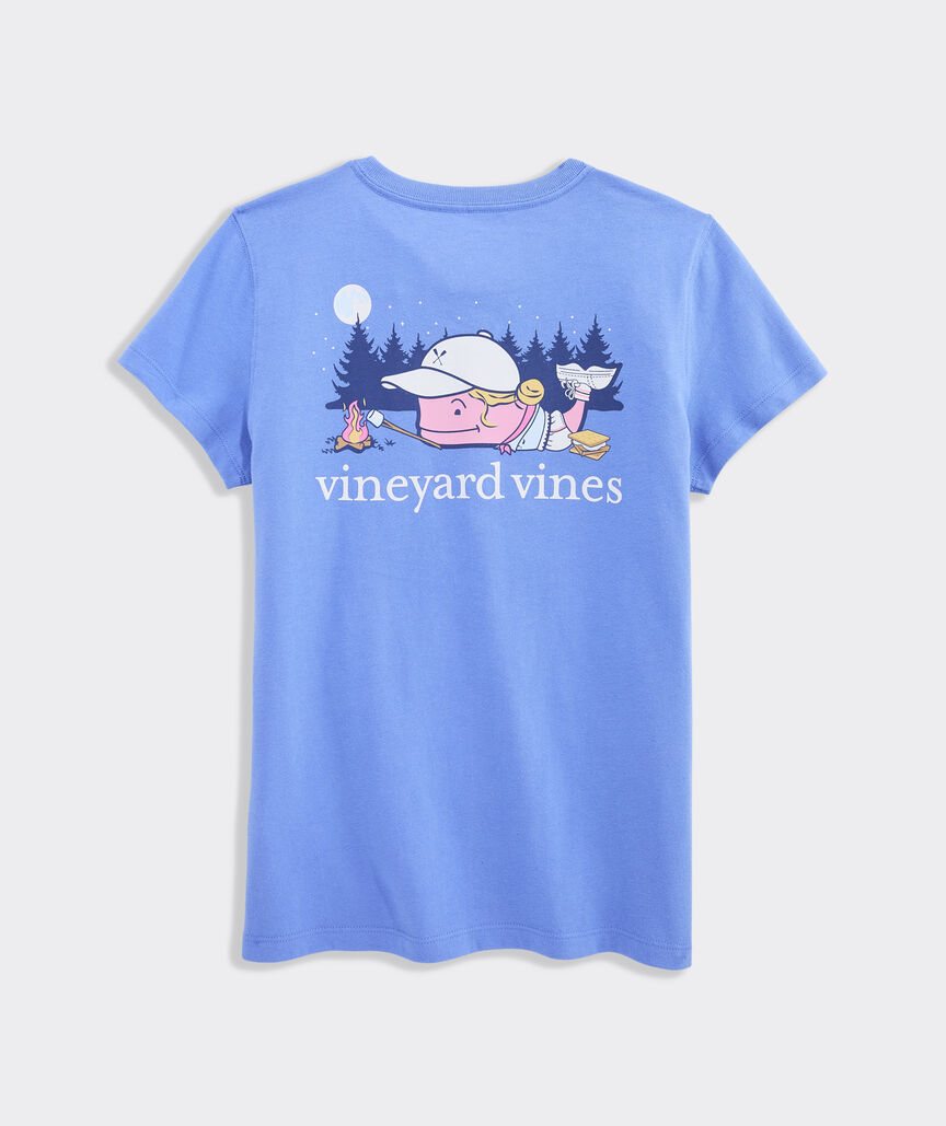 Girls' Glitter Camper Whale Short-Sleeve Pocket Tee