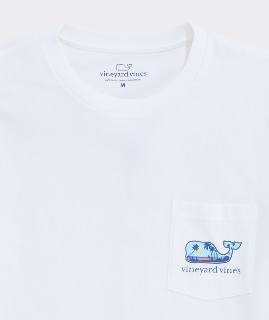 Dog Frisbee Scenic Whale Short-Sleeve Pocket Tee