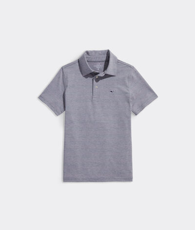 Vineyard Vines Boys' St. Jean Stripe Sankaty Polo Shirt (Blue Tejeda) (Size: XL)