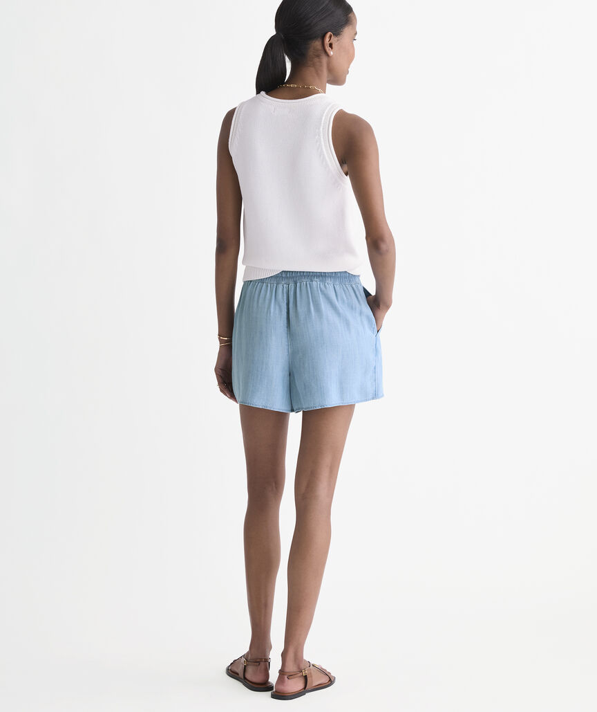 Frankie Chambray Pull-On Shorts