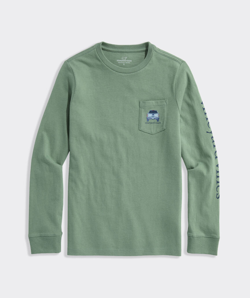Boys' Pickup Truck Marsh Dogs Long-Sleeve Pocket Tee