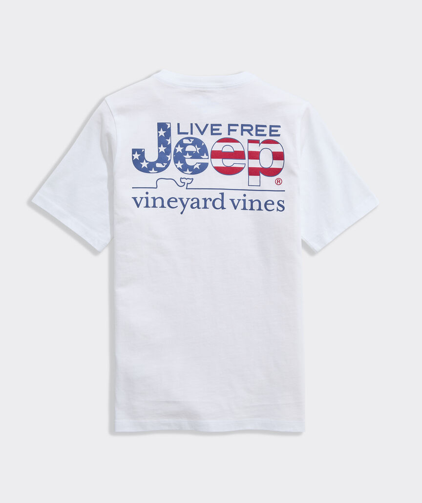 Jeep Collection Boys' Live Free Short-Sleeve Pocket Tee