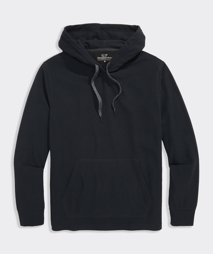 Grid Fleece Textured Hoodie