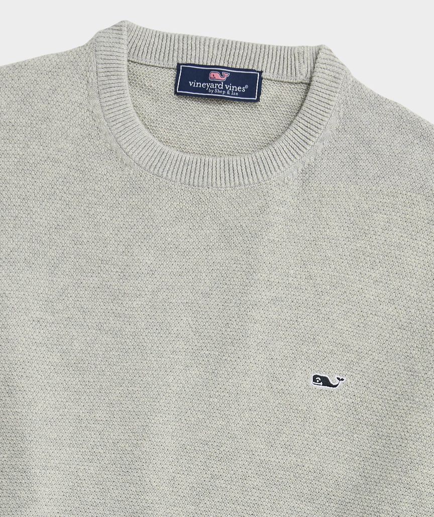 Textured Cotton Crewneck