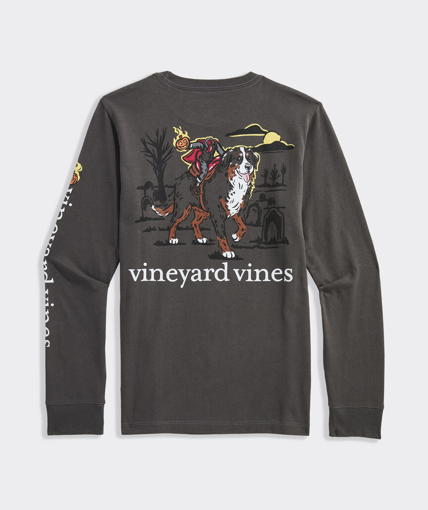 Boys' Headless Horseman Dog Long-Sleeve Pocket Tee
