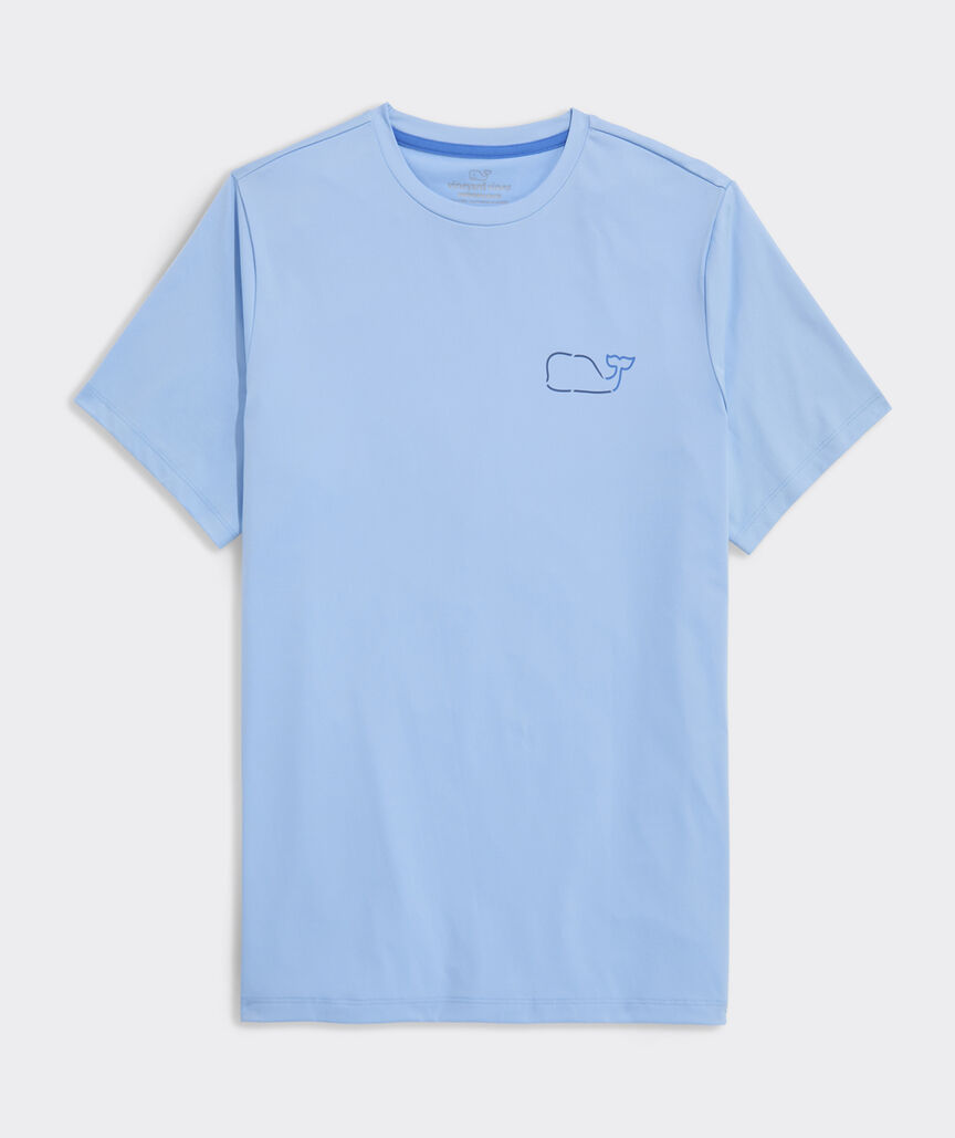 Performance On-The-Go Whale Outline Short-Sleeve Harbor Tee