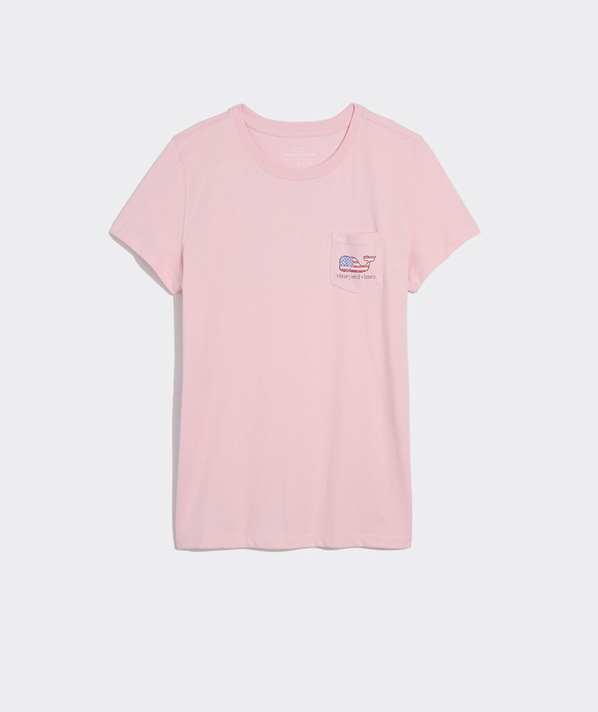 Women's Flag Whale Short-Sleeve Pocket Tee