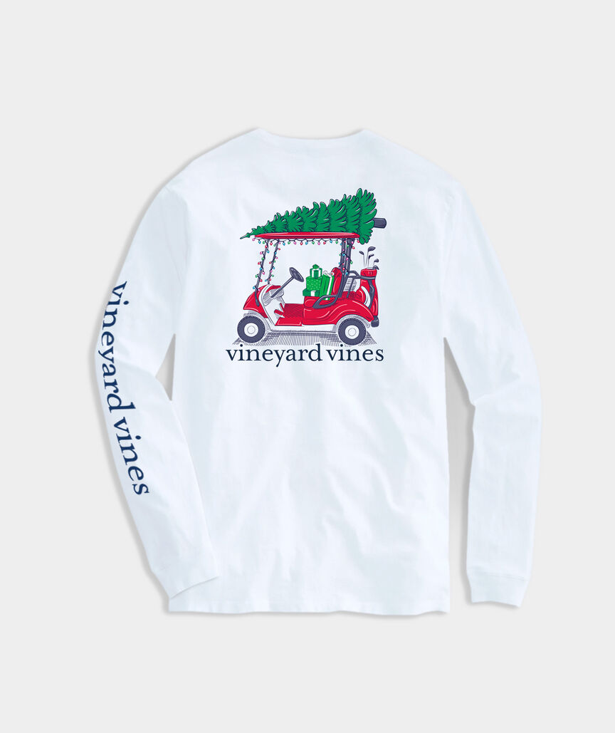 Christmas Golf Cart Long-Sleeve Tee