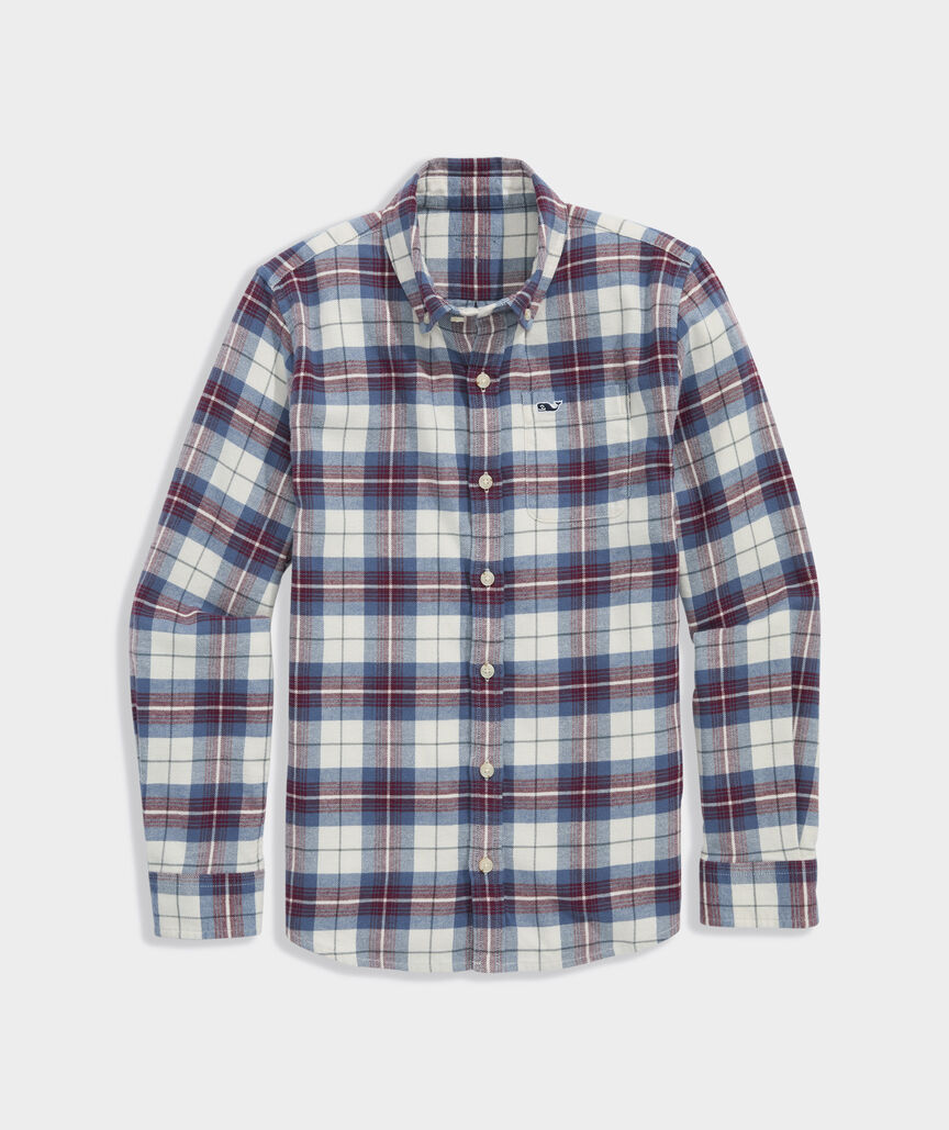Boys' Muskeget Plaid Vineyard Flannel Shirt