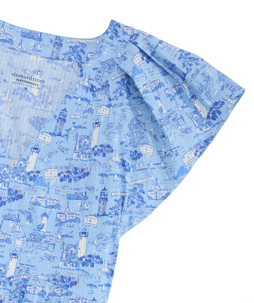 OUTLET Martha's Vineyard Scenic Harbor Tiered Dress