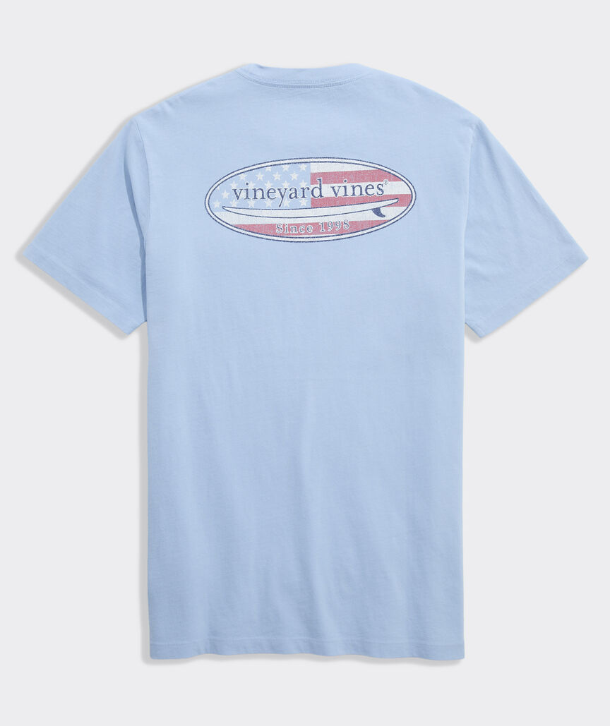 Drift Dye Classic USA Surf Logo Short-Sleeve Pocket Tee