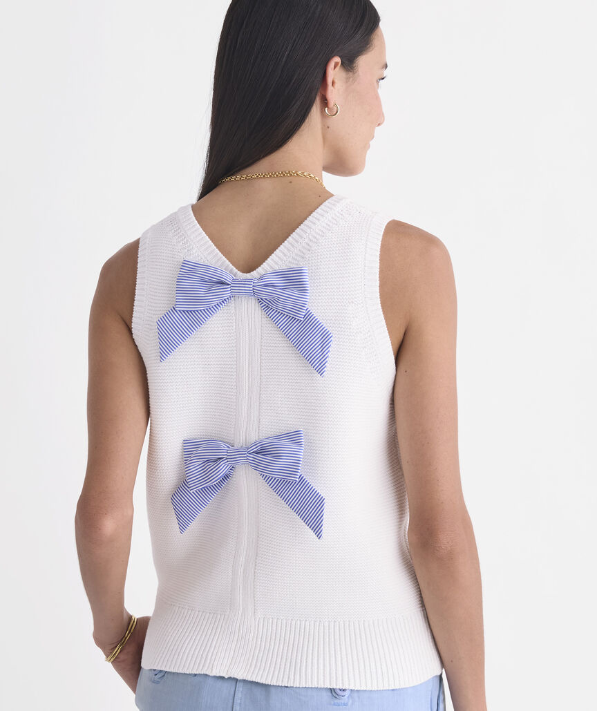 Katie Cotton Bow Sweater Tank