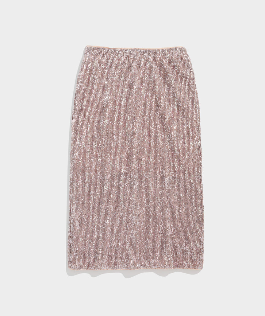 Stretch Sequin Pencil Skirt