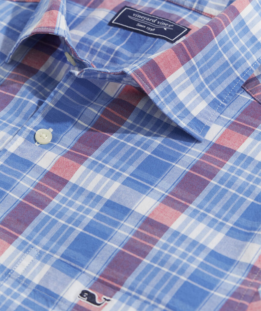 Cotton Short-Sleeve Madras Shirt