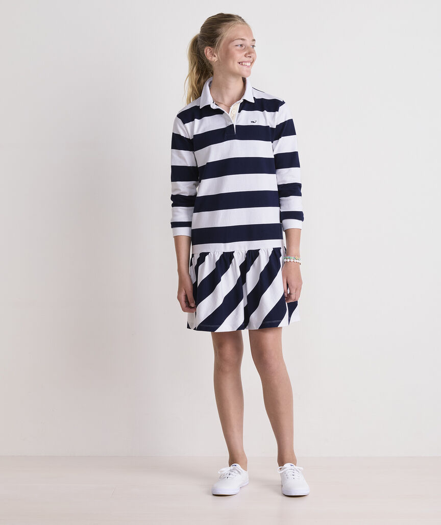 Girls' Drop-Waist Rugby Dress