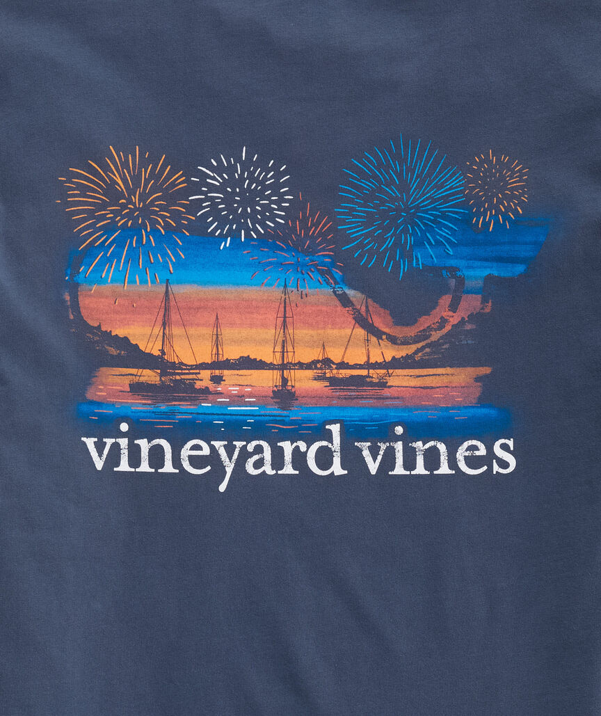 Fireworks Sunset Long-Sleeve Pocket Tee