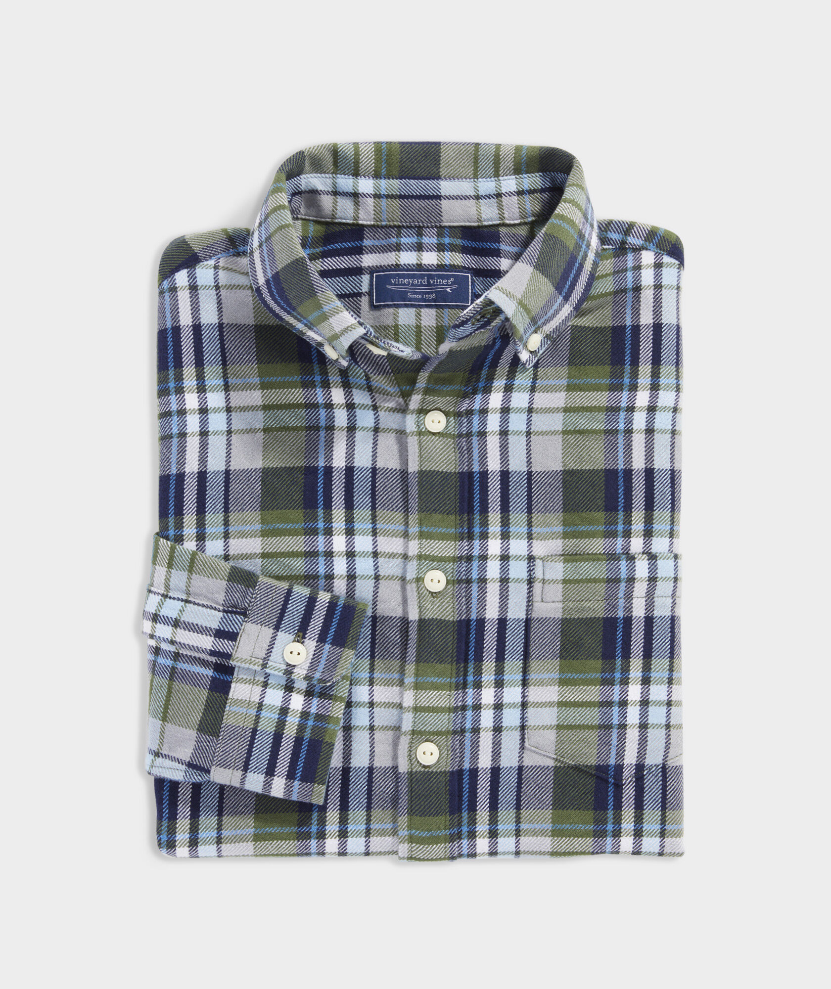 Cotton Twill Plaid Shirt