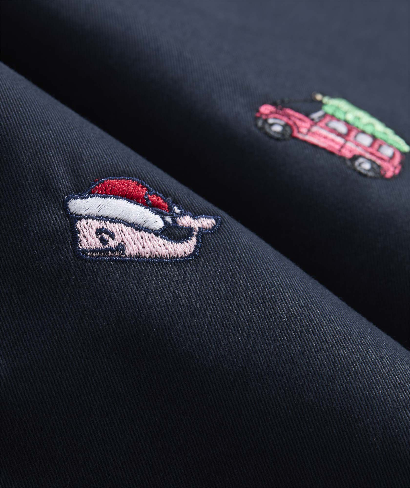 Boys' Holiday Embroidered Breaker Pants