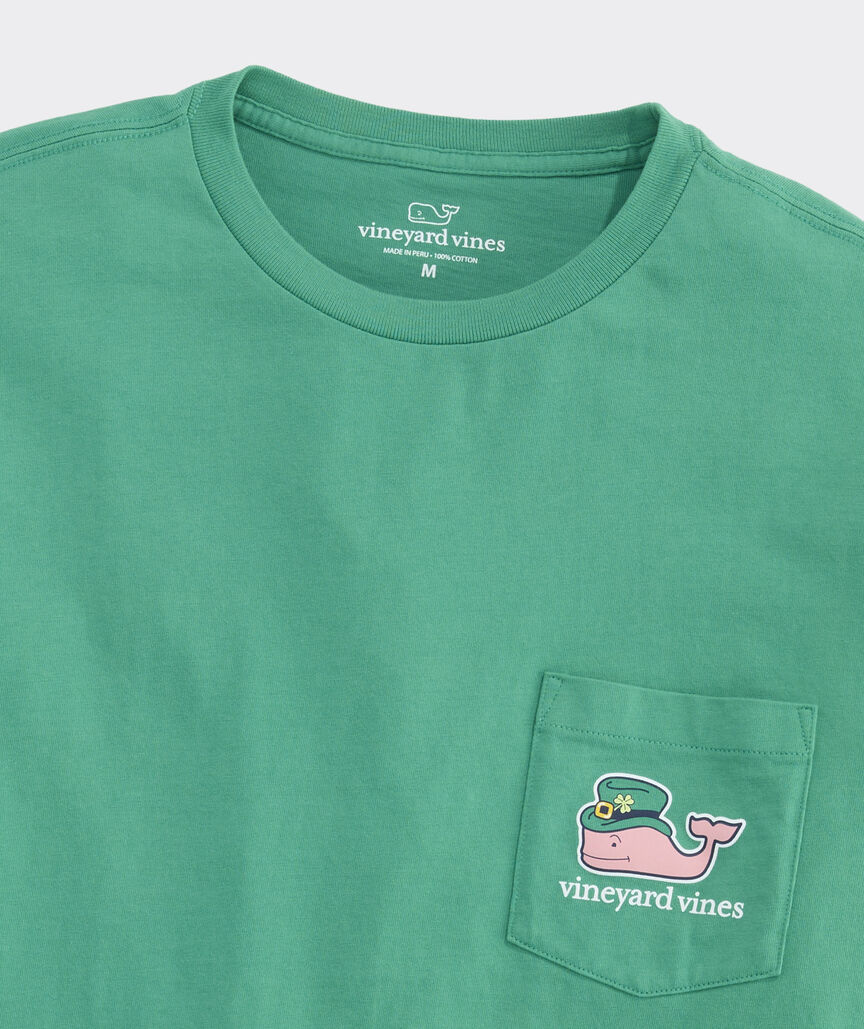 St. Patrick's Day Character Whale Long-Sleeve Pocket Tee