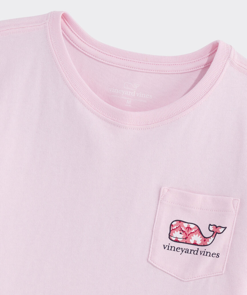 Girls' Gia Block Print Whale Fill Short-Sleeve Pocket Tee