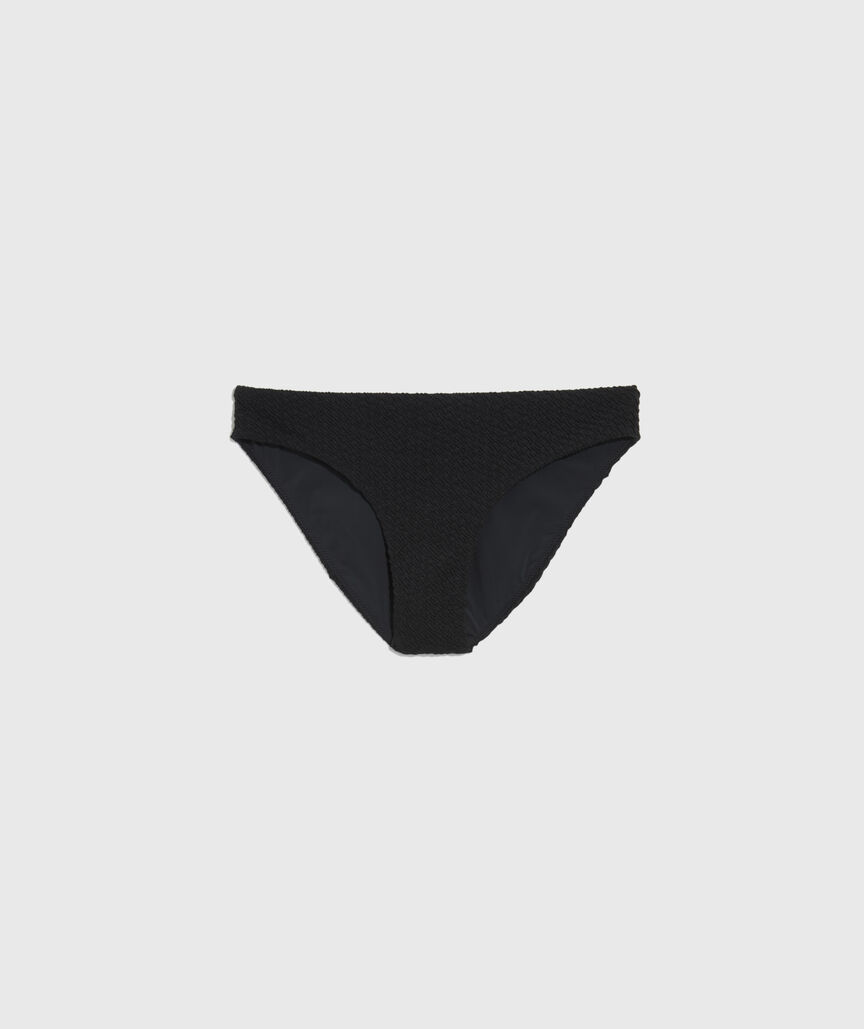 Textured Seacrest Low-Rise Bikini Bottom