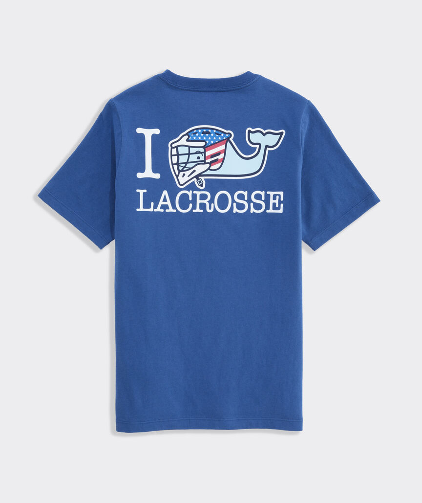 Boys' USA I Whale Lacrosse Short-Sleeve Pocket Tee