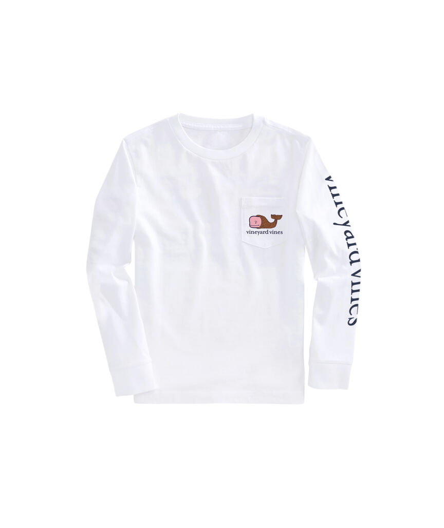 OUTLET Boys' Whale Cornucopia Long-Sleeve Pocket Tee