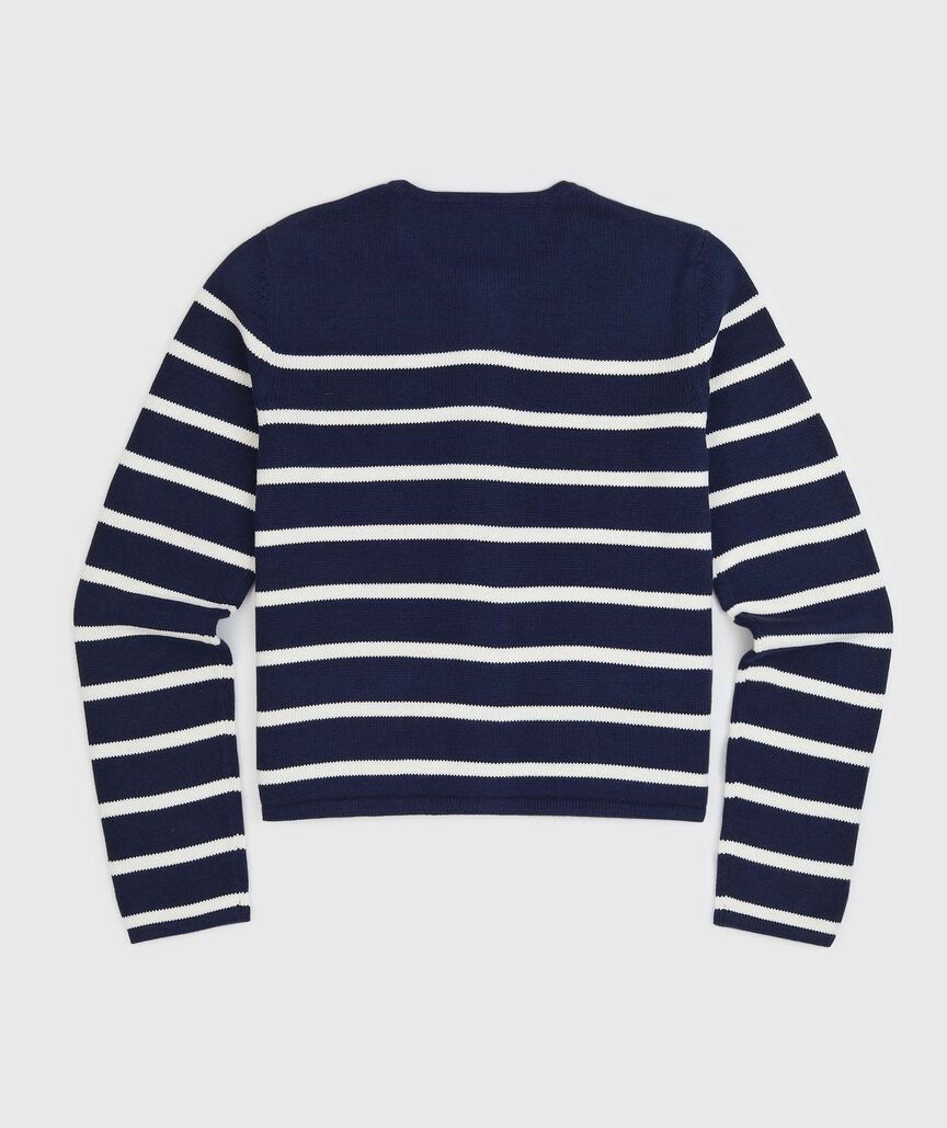 OUTLET Cotton Stripe Cardigan