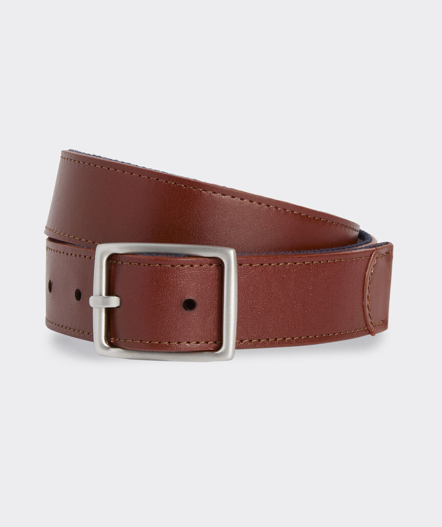 Boys' Reversible Leather Heritage Stripe Belt
