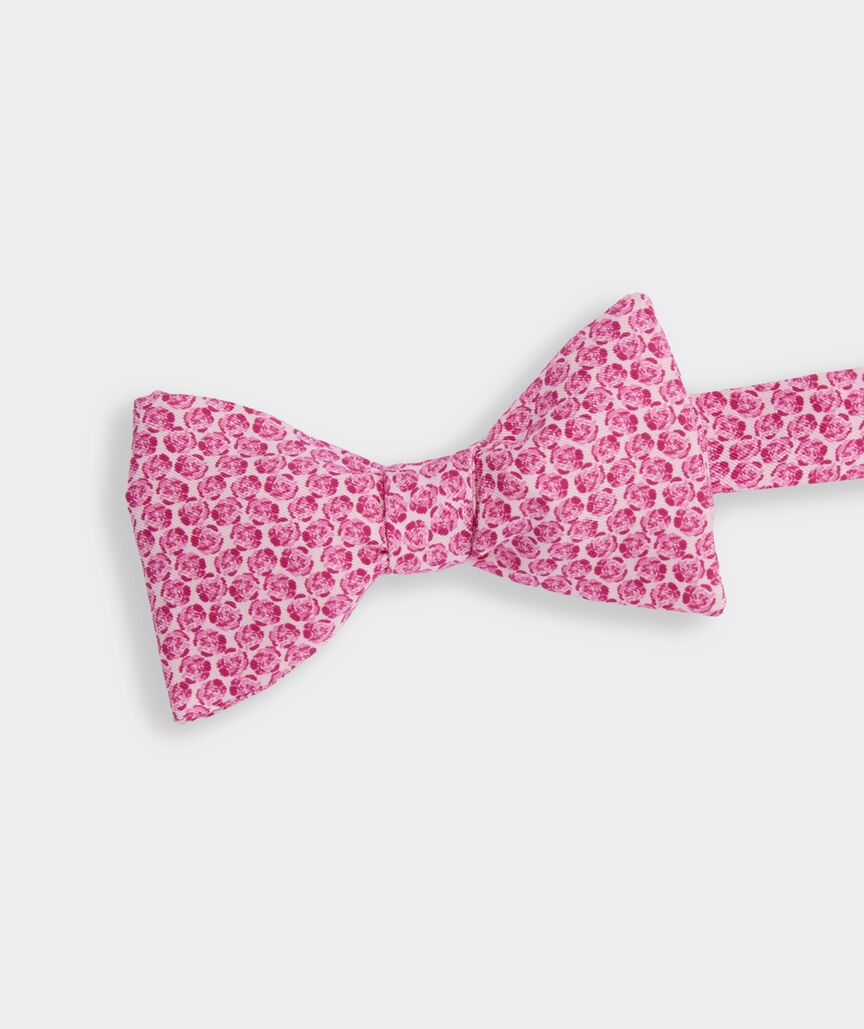 Kentucky Derby Painted Roses Silk Bow Tie