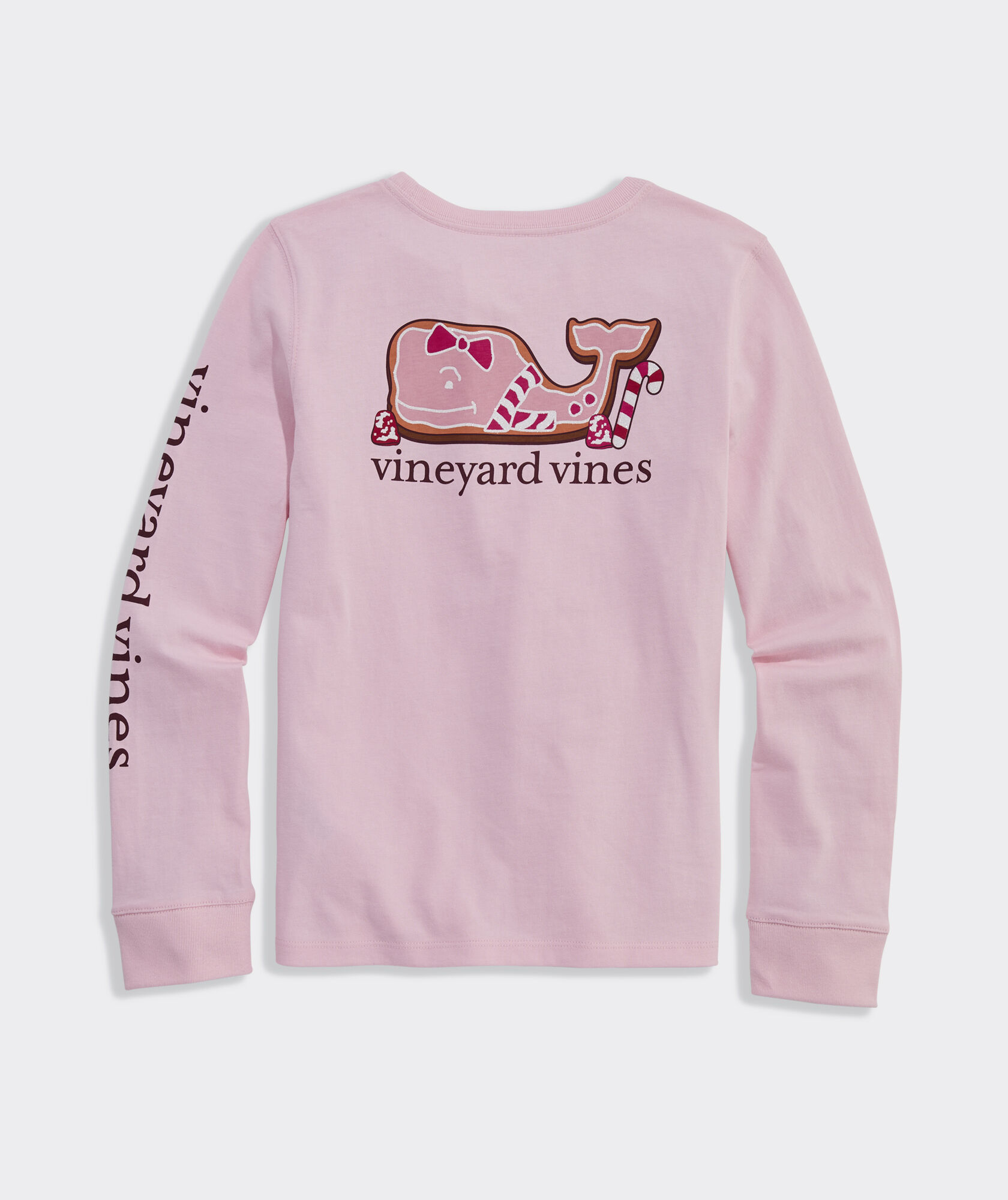 Girls Glitter Gingerbread Whale Long-Sleeve Pocket Tee