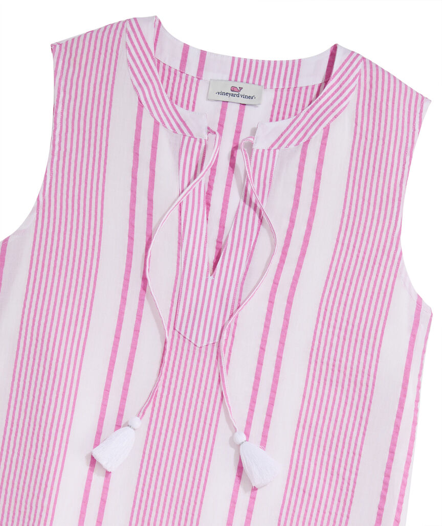 OUTLET Novelty Stripe Flounce Cover-Up